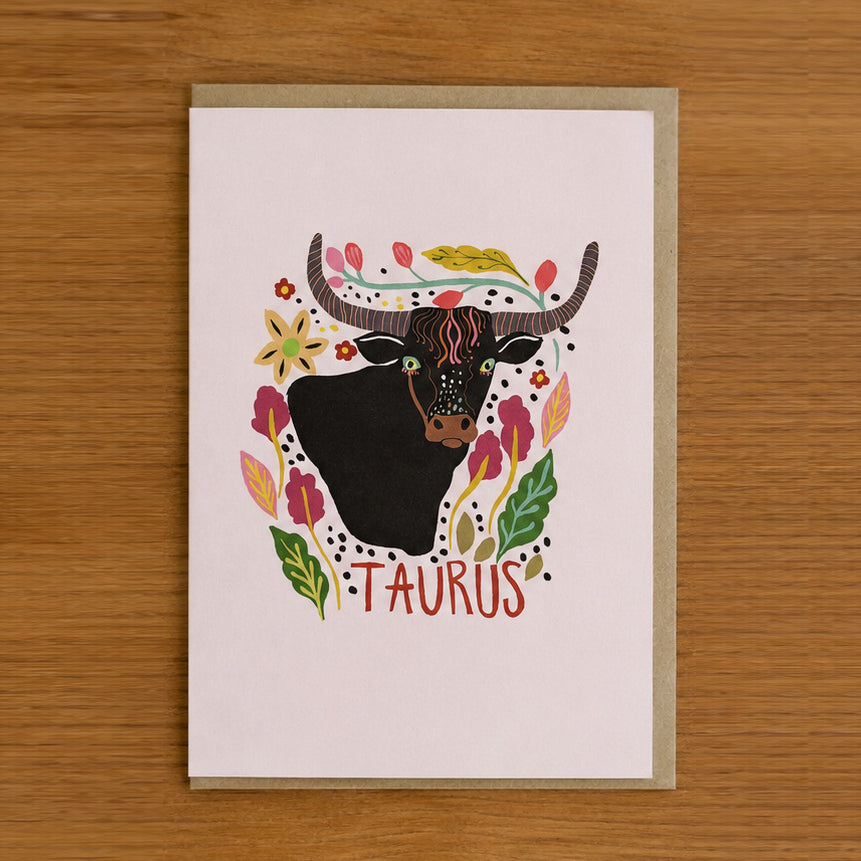 Taurus Zodiac Greeting Card