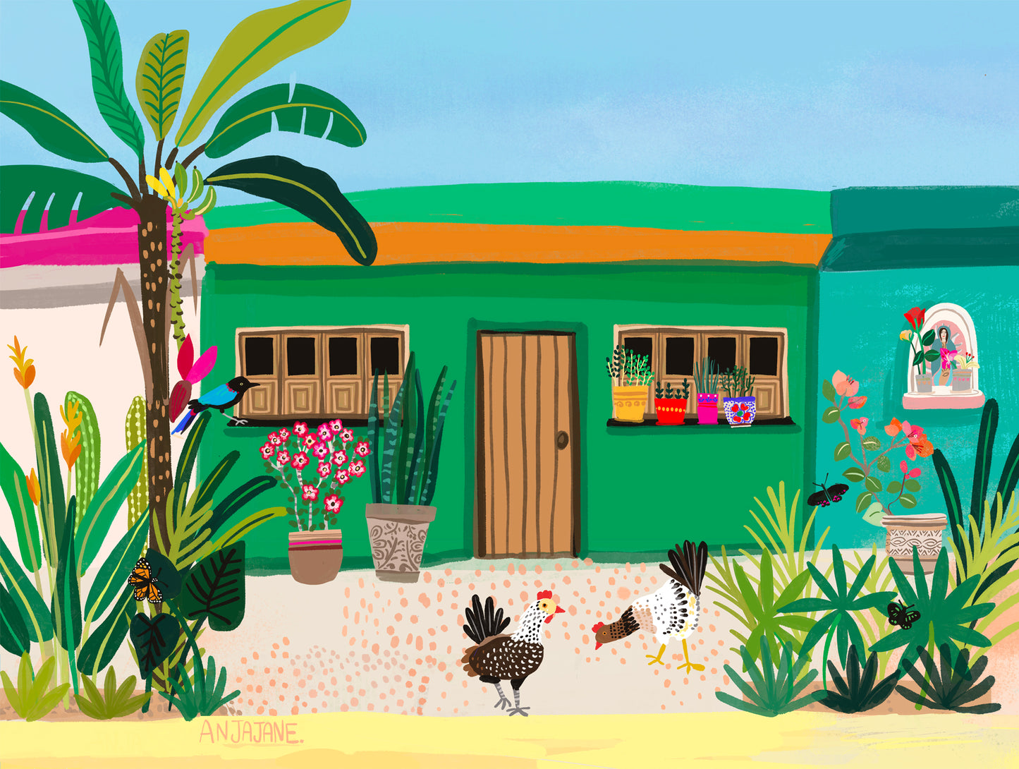 San Pancho Green Art Print