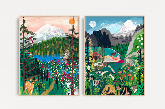 Mountain Ranges No. 1 Art Print Set