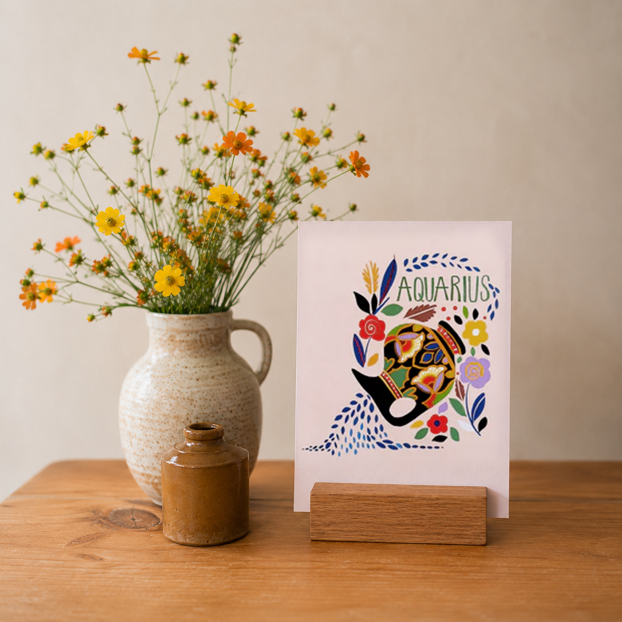 Aquarius Zodiac Greeting Card