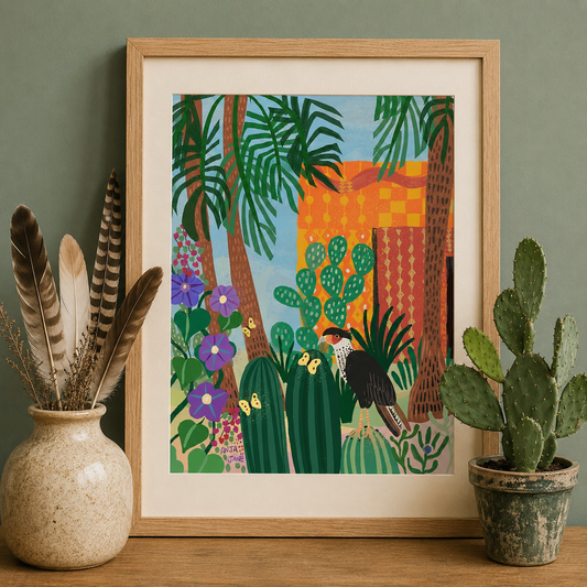 Baja California Caracara Bird Art Print