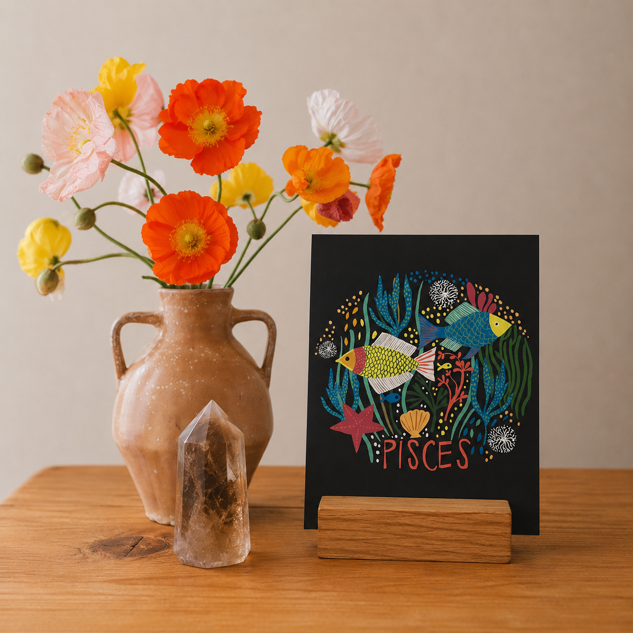 Pisces Zodiac Greeting Card