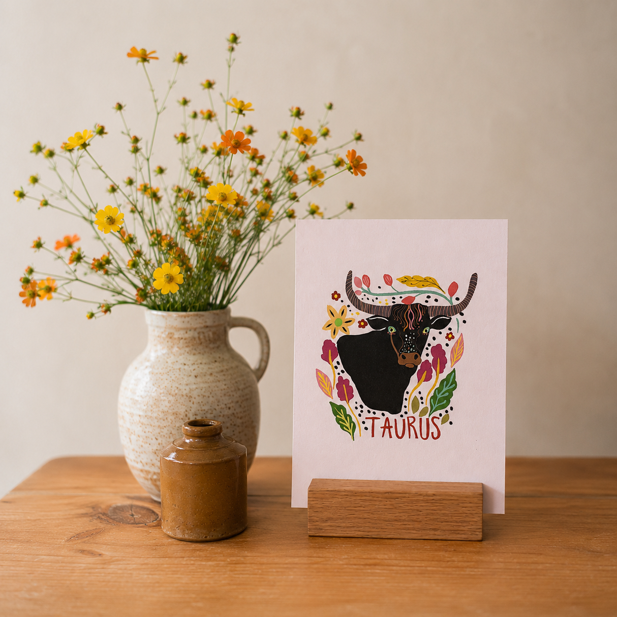 Taurus Zodiac Greeting Card