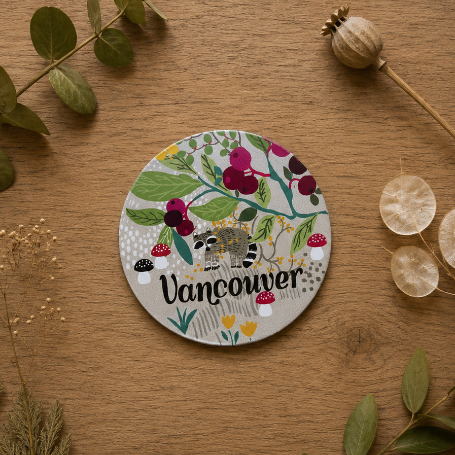Raccoon Vancouver Magnet