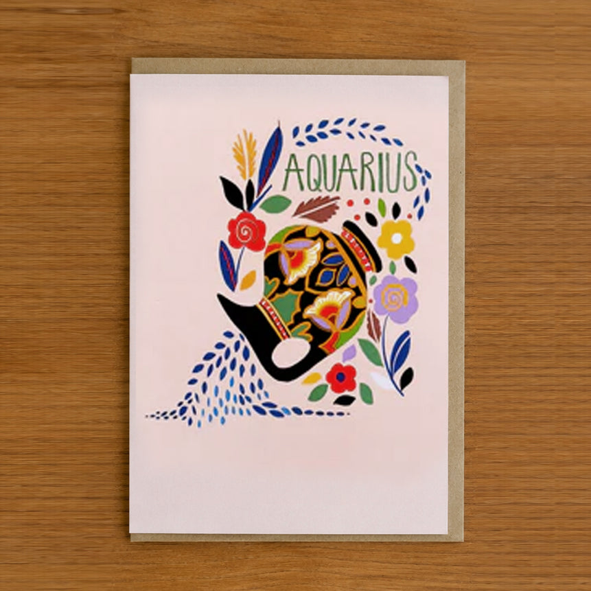 Aquarius Zodiac Greeting Card