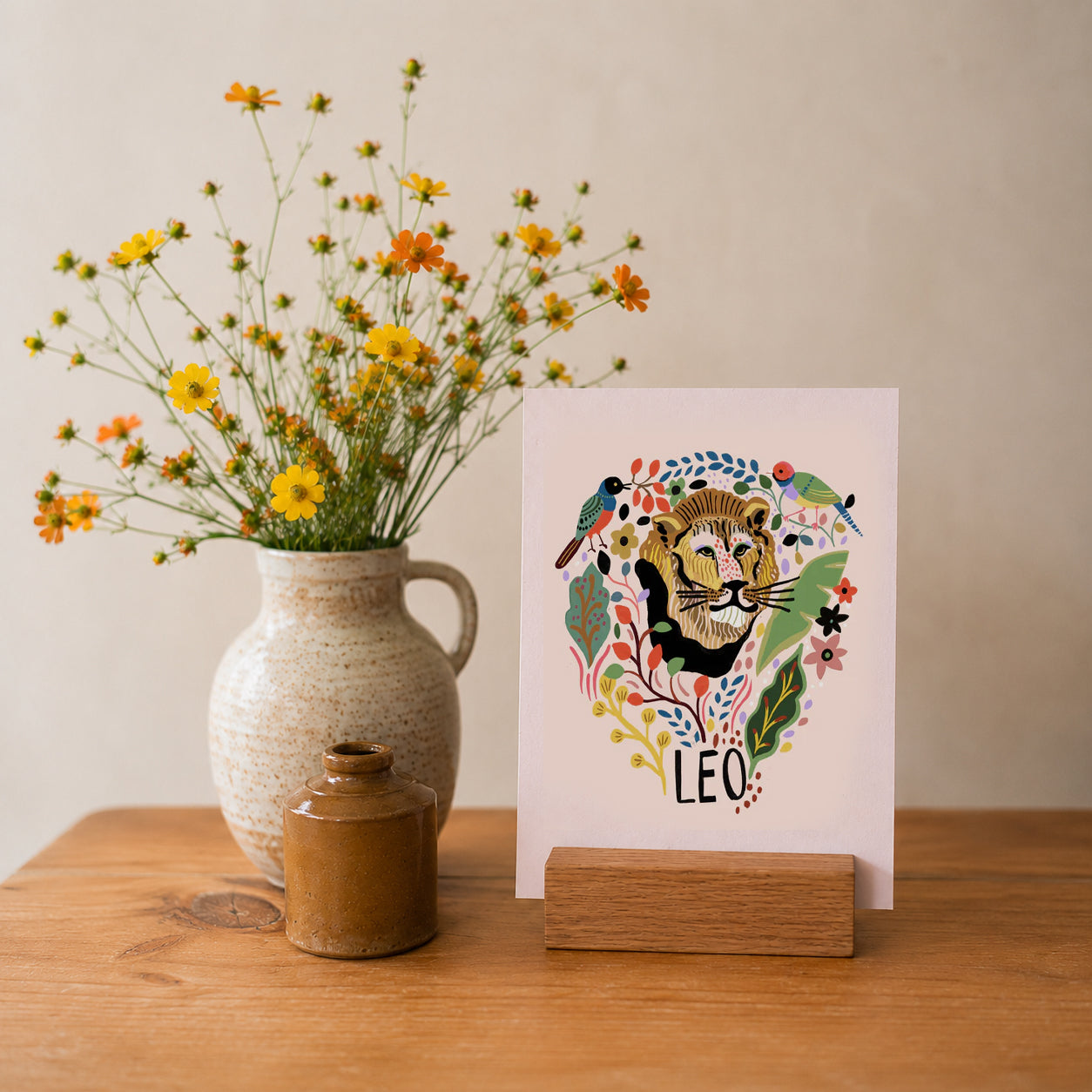Leo Zodiac Greeting Card