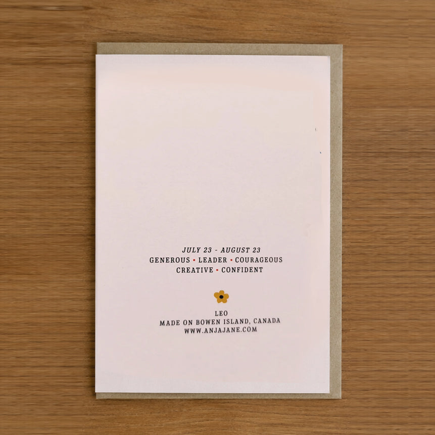 Leo Zodiac Greeting Card