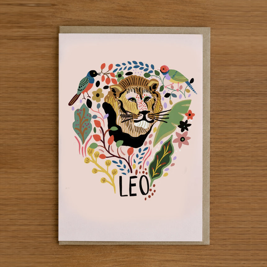 Leo Zodiac Greeting Card