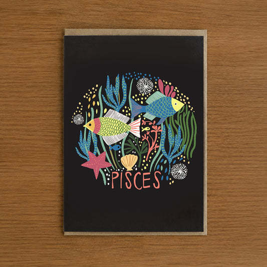 Pisces Zodiac Greeting Card