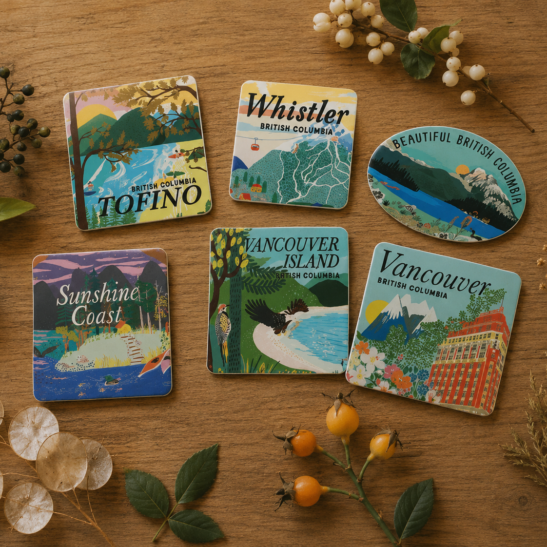 British Columbia Sticker Pack x 6