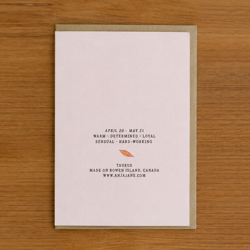 Taurus Zodiac Greeting Card