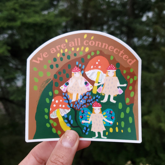 We are all Connected Sticker
