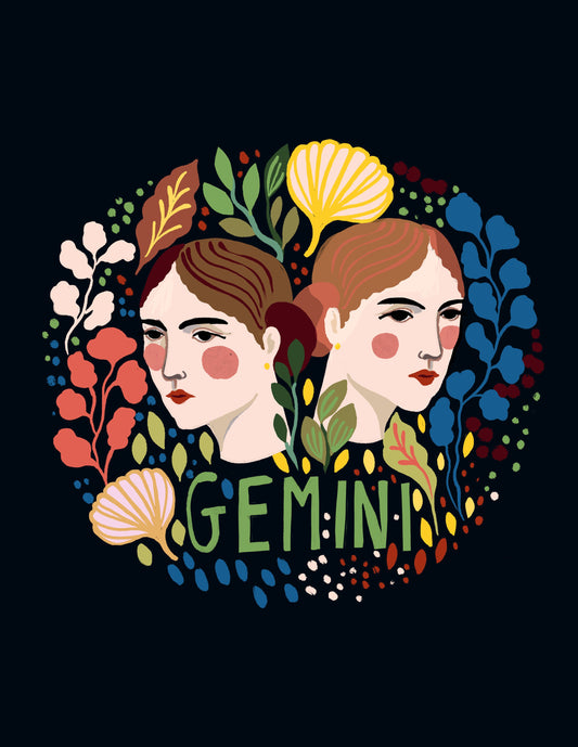 Gemini Zodiac Greeting Card - R