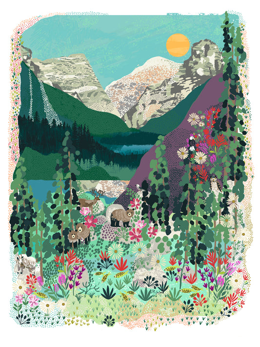 Banff Rocky Mountain Art Print