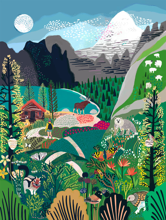 Canadian Rockies Art Print - R