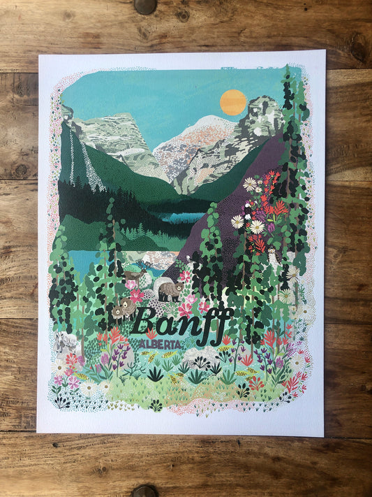 Banff Art Print - Text