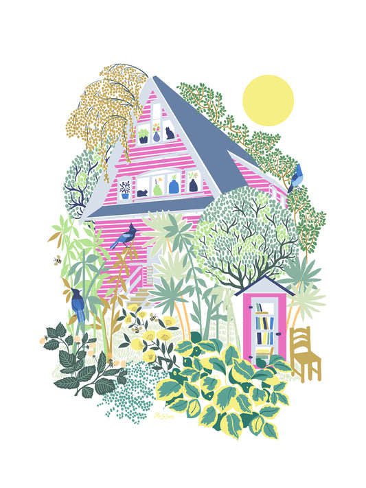 Pink House Art Print