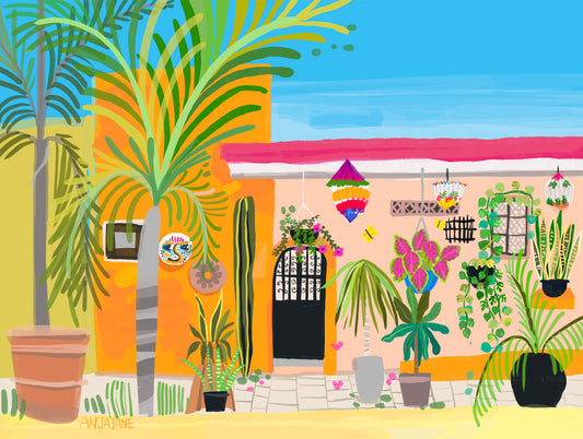 San Pancho Orange Art Print - R