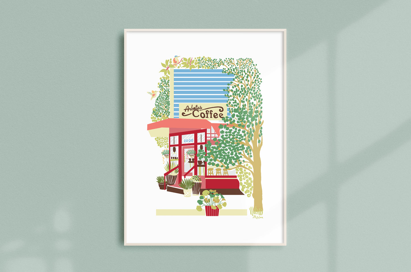 Arbutus Coffee Art Print