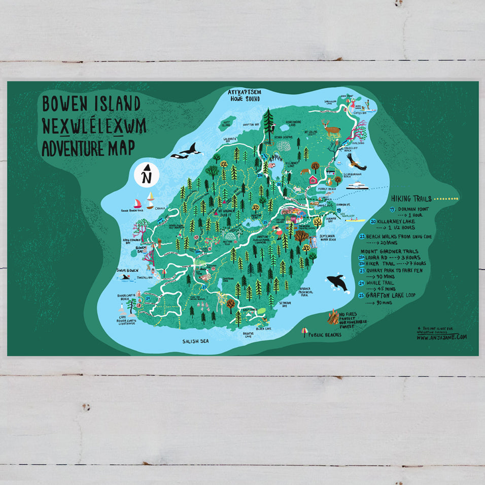 Nex̱wlélex̱m | Bowen Island Map