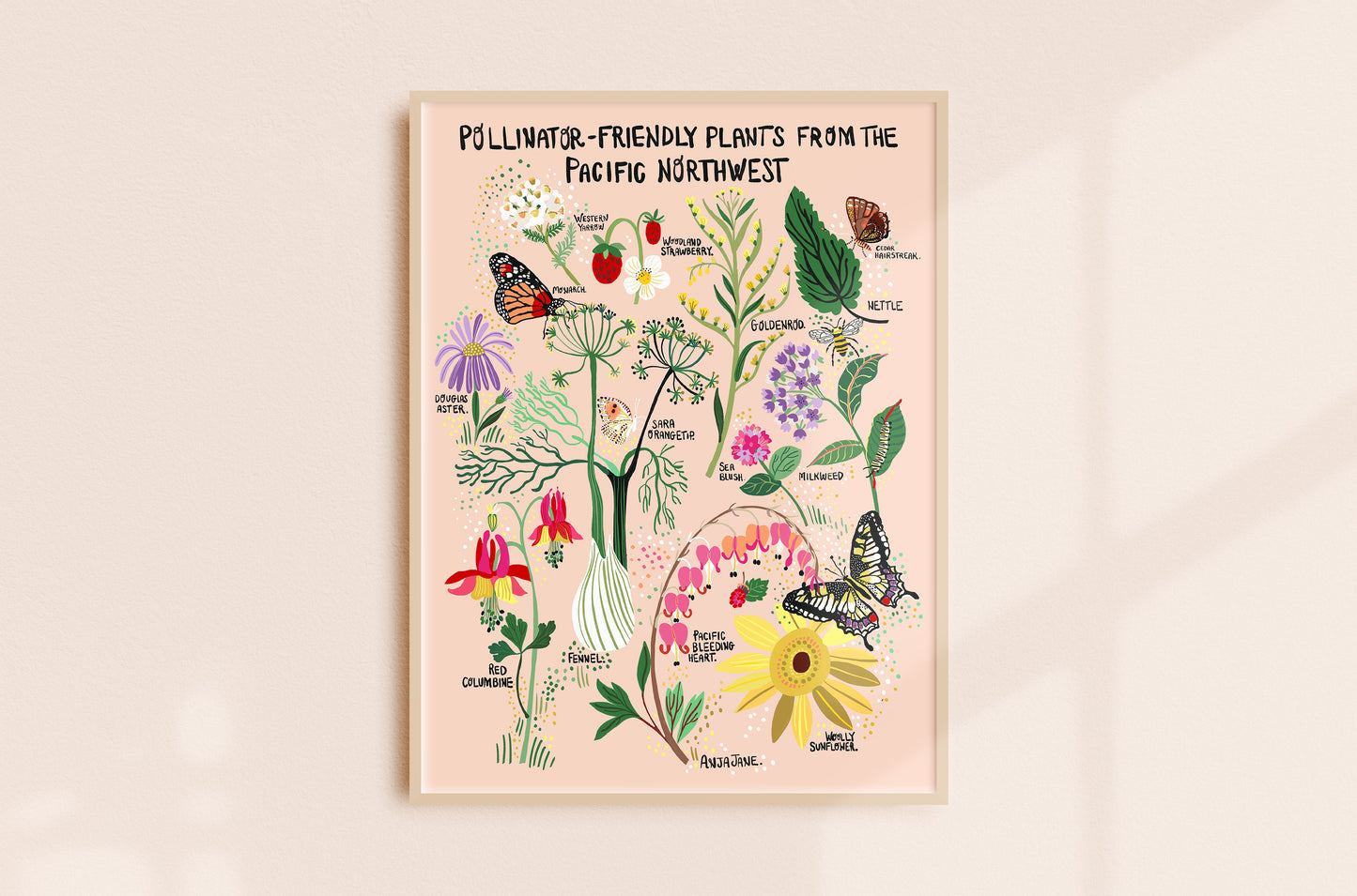 Pollinator-Friendly Plants Art Print