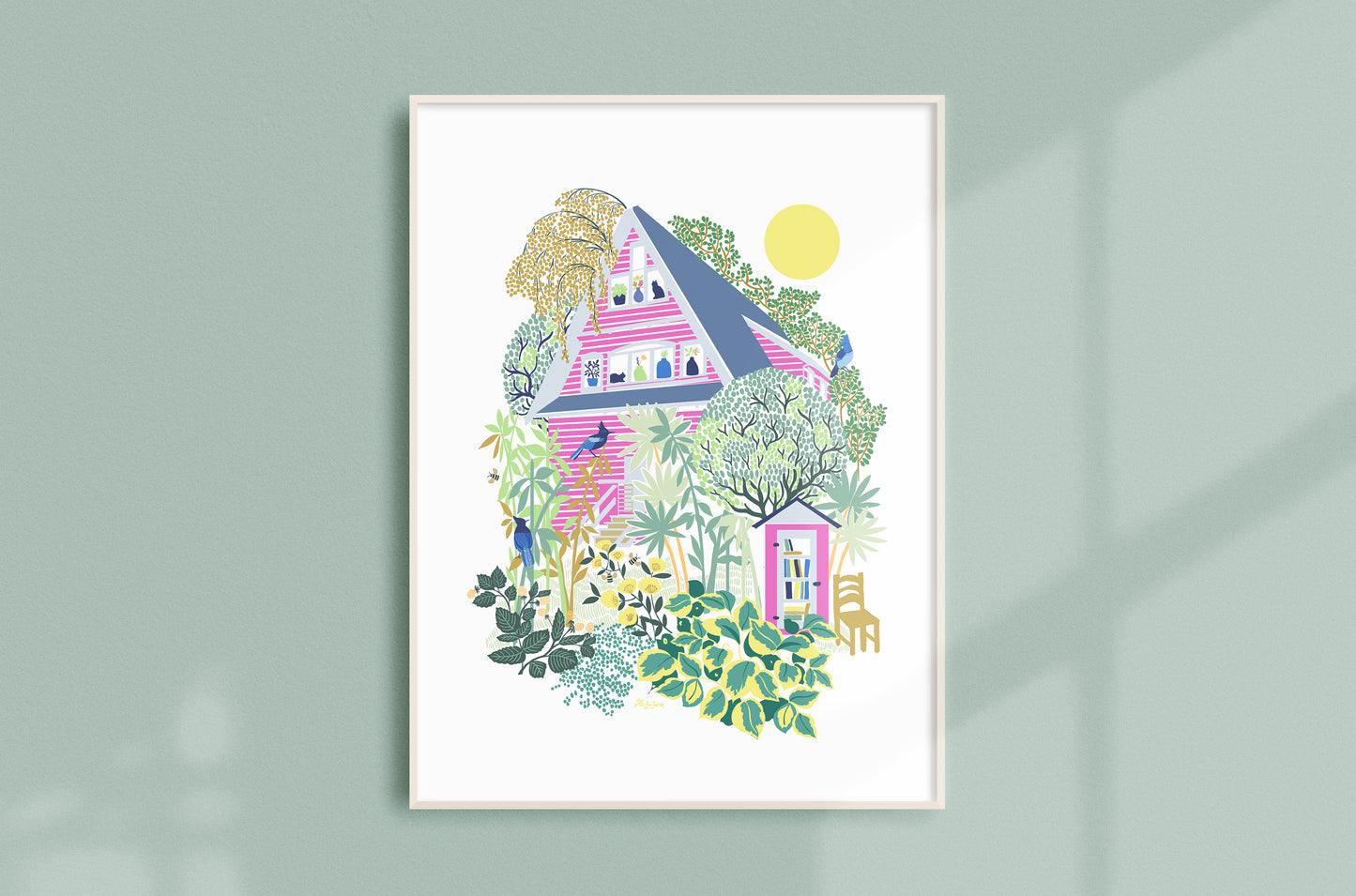 Pink House Art Print