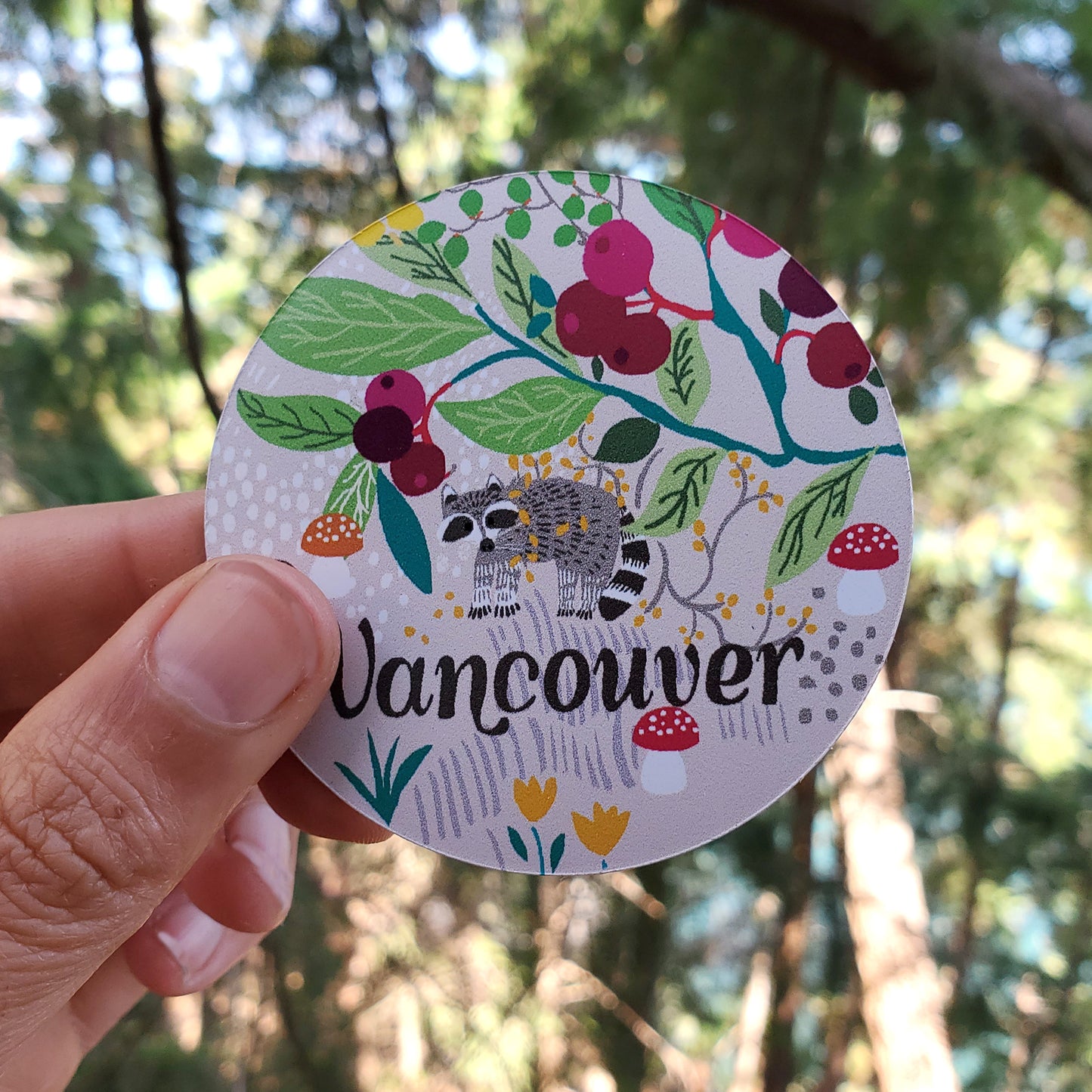 Raccoon Vancouver Magnet